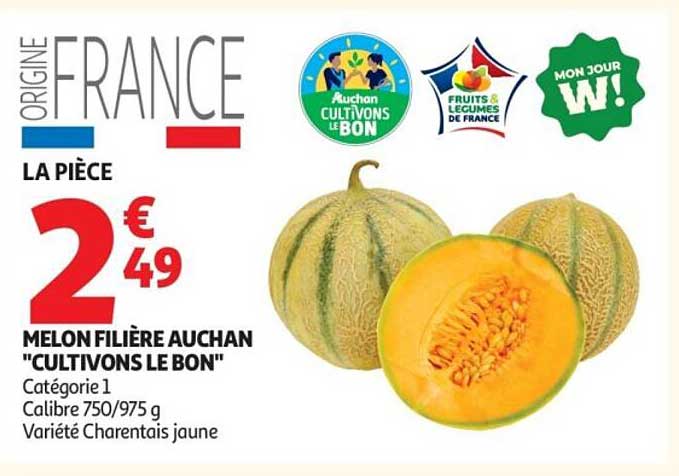 MELON FILIÈRE AUCHAN "CULTIVONS LE BON"