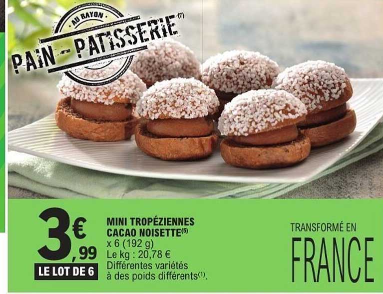 MINI TROPEZIENNES CACAO NOISETTE