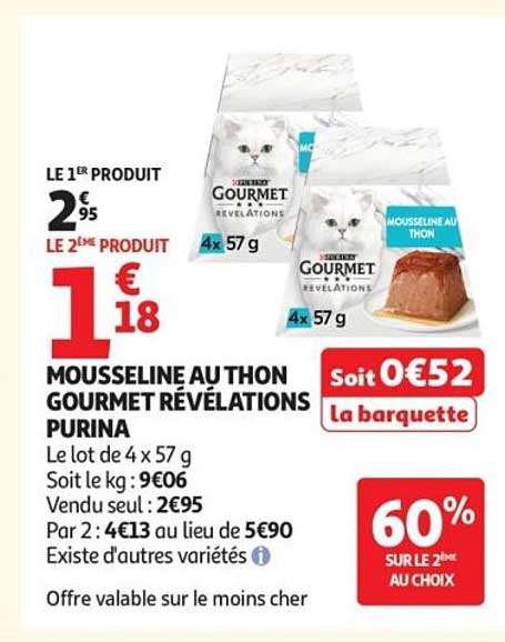 MOUSSELINE AU THON GOURMET RÉVELATIONS PURINA