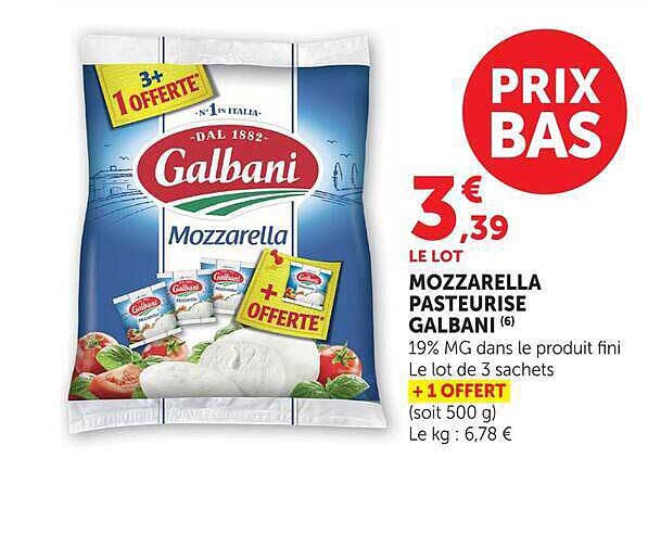 MOZZARELLA PASTEURISE GALBANI