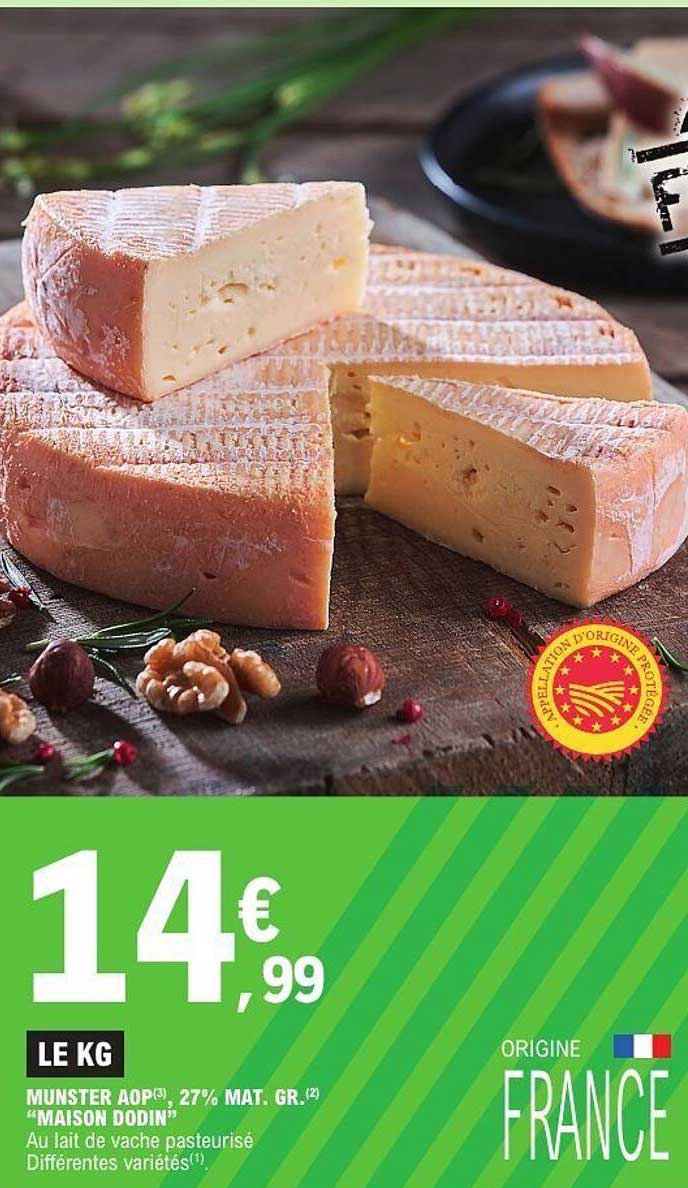 MUNSTER AOP, 27% MAT. GR. "MAISON DODIN"