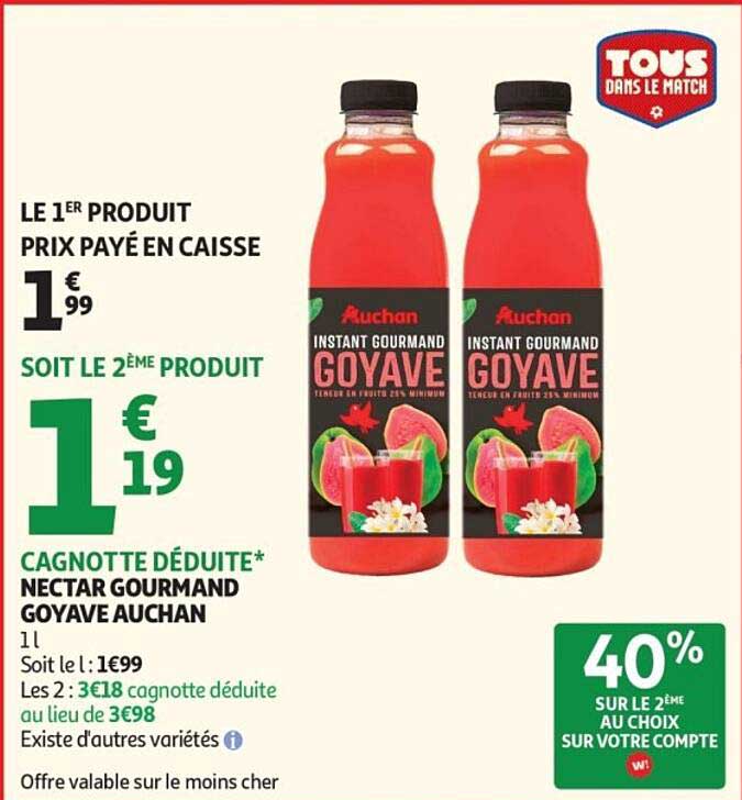 NECTAR GOURMAND GOYAVE AUCHAN