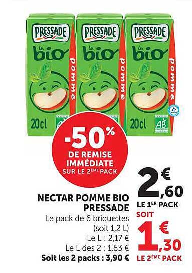 NECTAR POMME BIO PRESSADE