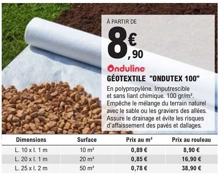 Onduline GÉOTEXTILE "ONDUTEX 100"