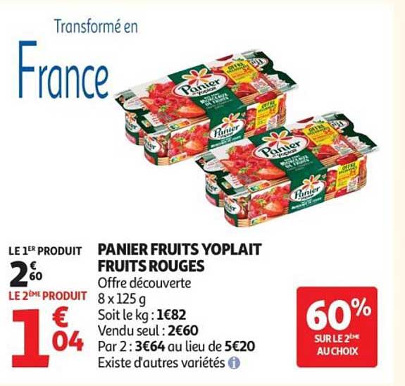 PANIER FRUITS YOPLAIT FRUITS ROUGES