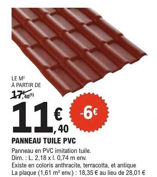 PANNEAU TUILE PVC