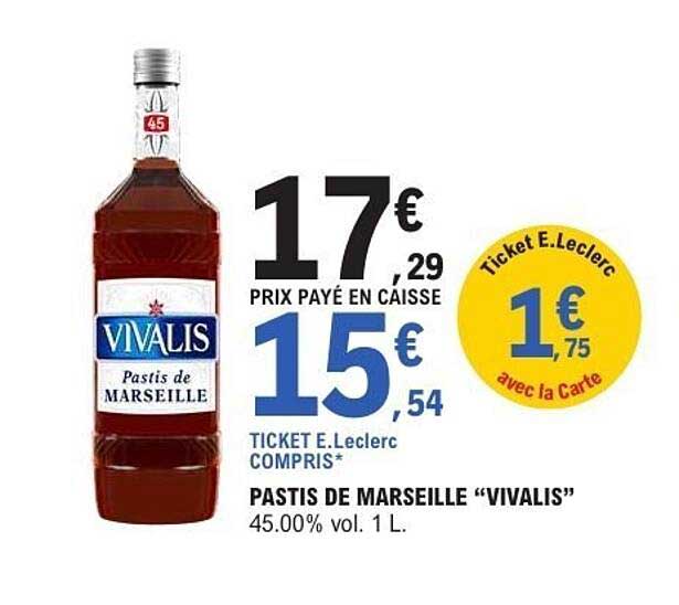 PASTIS DE MARSEILLE "VIVALIS"
