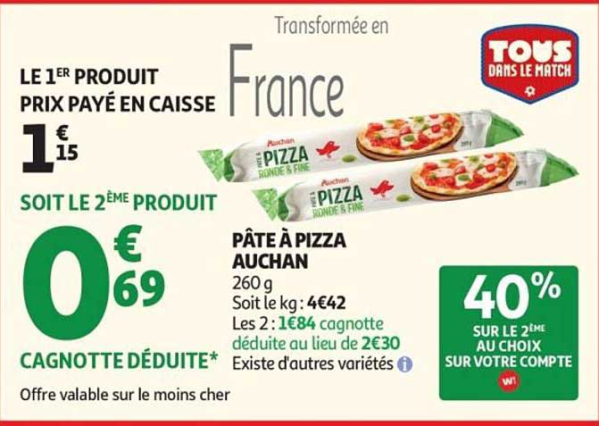 PÂTE À PIZZA AUCHAN