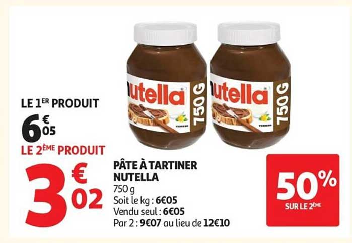 PÂTE À TARTINER NUTELLA 750 g