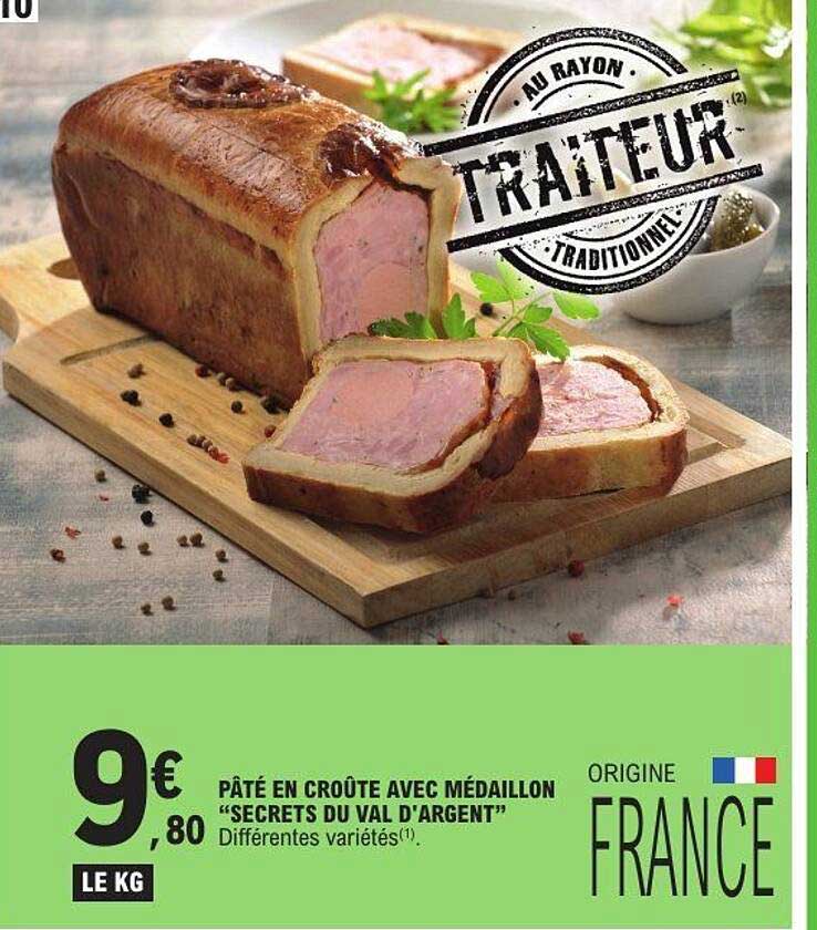 PÂTÉ EN CROÛTE AVEC MÉDAILLON "SECRETS DU VAL D'ARGENT" Différentes variétés(1)