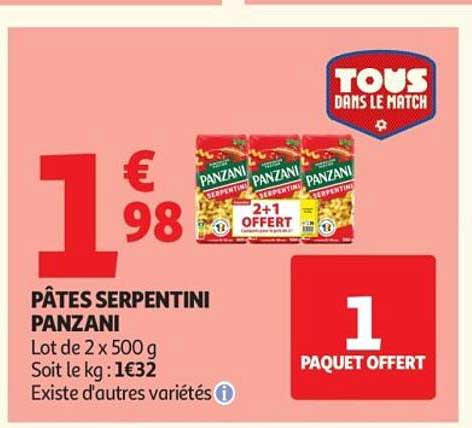 PÂTES SERPENTINI PANZANI