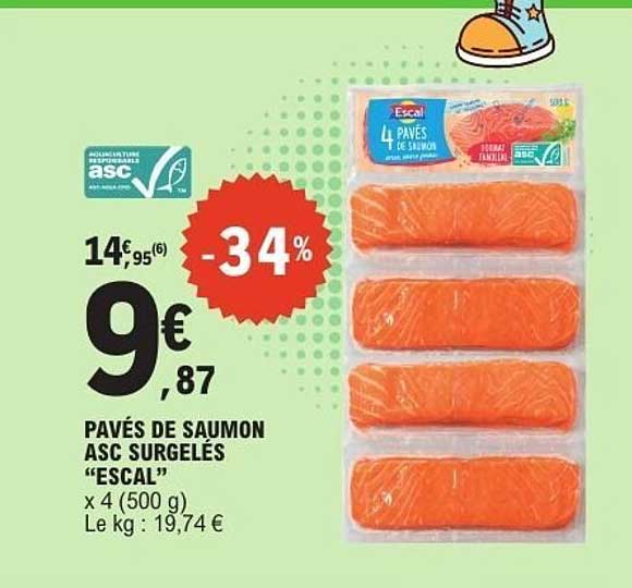 PAVÉS DE SAUMON ASC SURGELÉS "ESCAL"