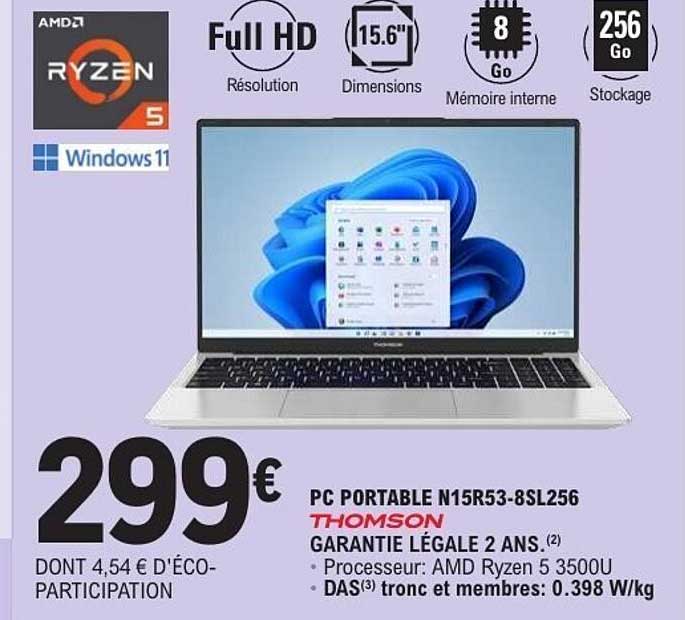PC PORTABLE N15R53-8SL256 THOMSON