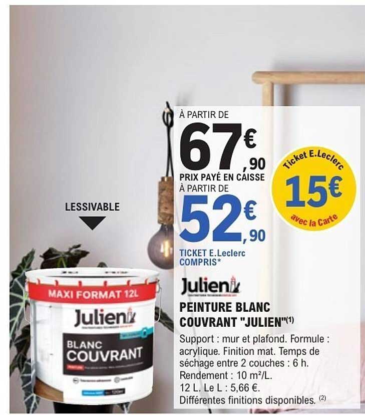 PEINTURE BLANC COUVRANT "JULIEN"