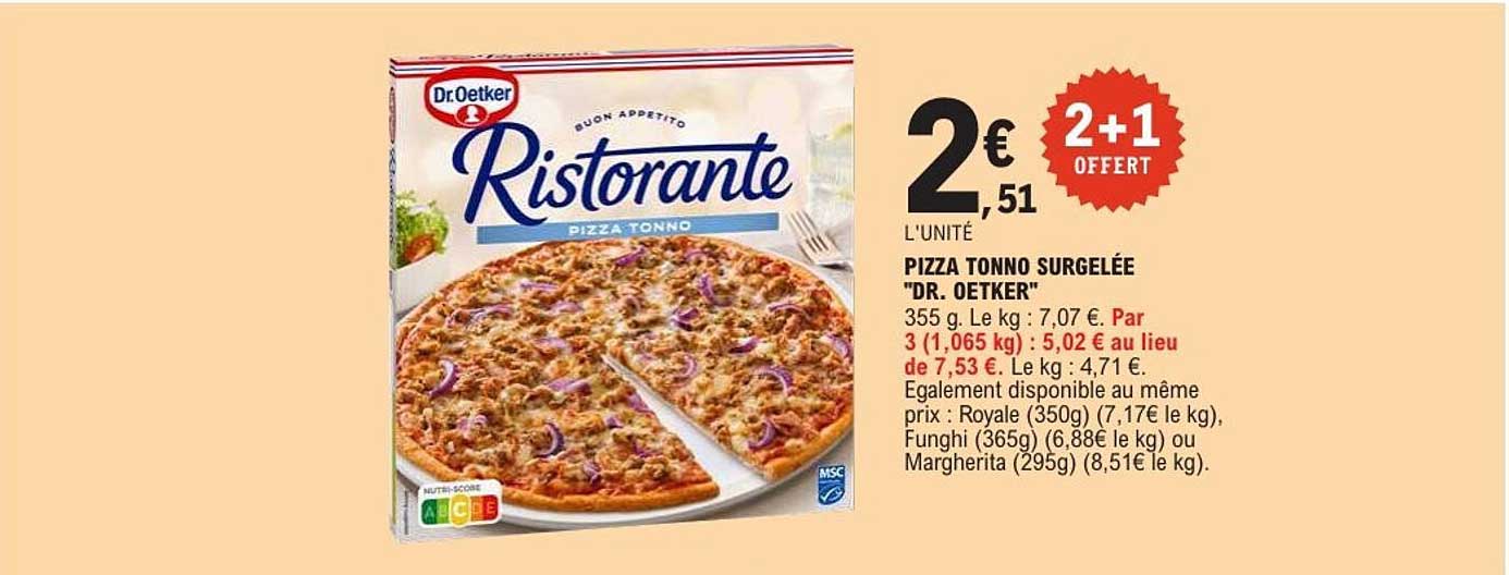 PIZZA TONNO SURGELÉE "DR. OETKER"