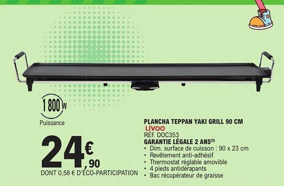 PLANCHA TEPPAN YAKI GRILL 90 CM LIVOO