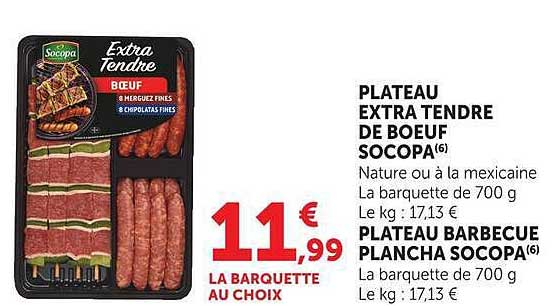 PLATEAU EXTRA TENDRE DE BOEUF SOCOPA
