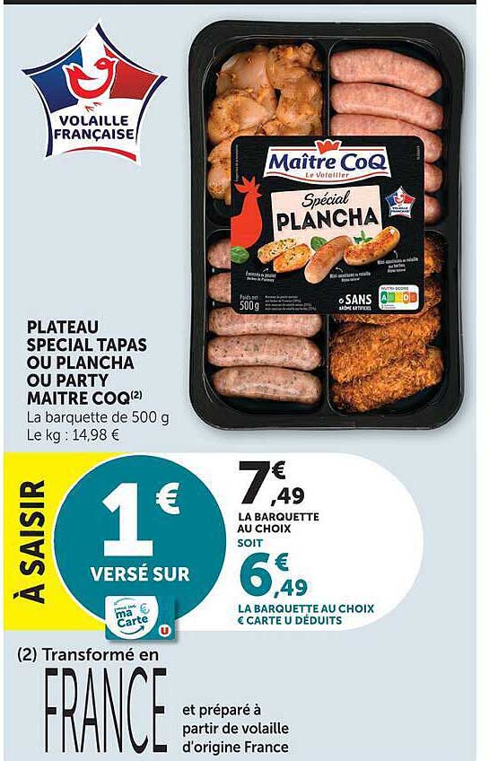PLATEAU SPECIAL TAPAS OU PLANSCHA OU PARTY MAITRE COQ(2)