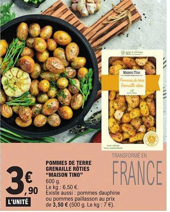 POMMES DE TERRE GRENAILLE RÔTIES “MAISON TINO”