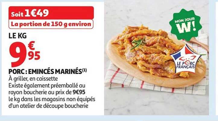 PORC : ÉMINCÉS MARINÉS