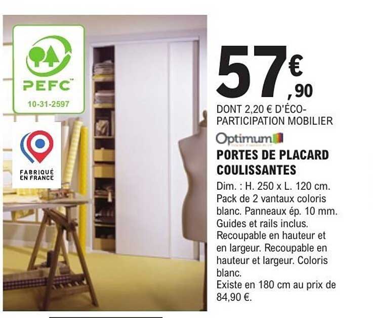 PORTES DE PLACARD COULISSANTES