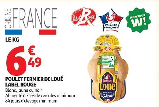 POULET FERMIER DE LOUÉ LABEL ROUGE