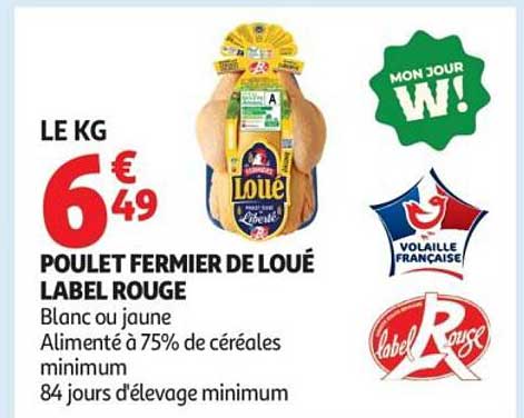 POULET FERMIER DE LOUE LABEL ROUGE