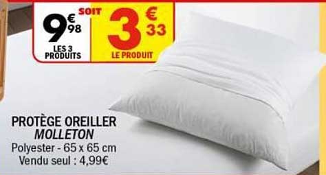PROTÈGE OREILLER MOLLETON