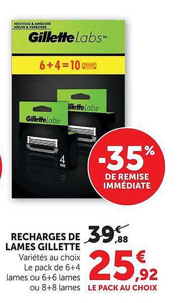 RECHARGES DE LAMES GILLETTE