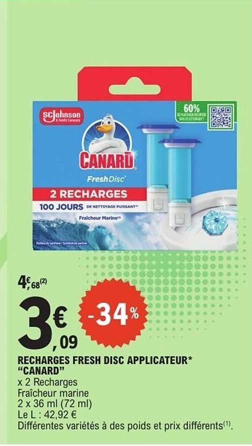 RECHARGES FRESH DISC APPLICATEUR* “CANARD”