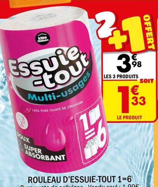 ROULEAU D’ESSUIE-TOUT 1=6