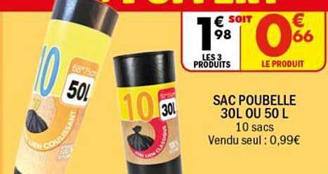 SAC POUBELLE 30L OU 50L