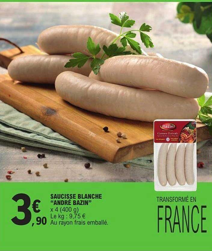 SAUCISSE BLANCHE “ANDRÉ BAZIN” x 4 (400 g)