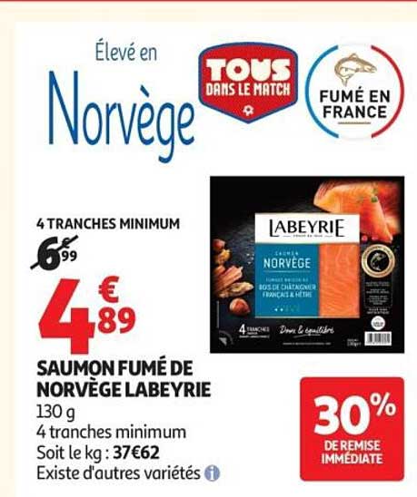 SAUMON FUMÉ DE NORVÈGE LABEYRIE