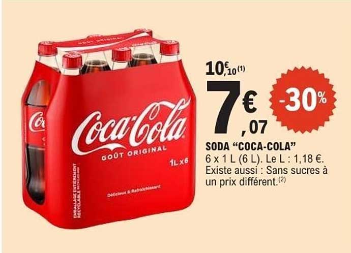 SODA “COCA-COLA” 6 x 1 L (6 L)