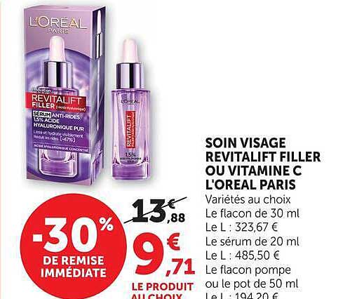 SOIN VISAGE REVITALIFT FILLER OU VITAMINE C L'OREAL PARIS