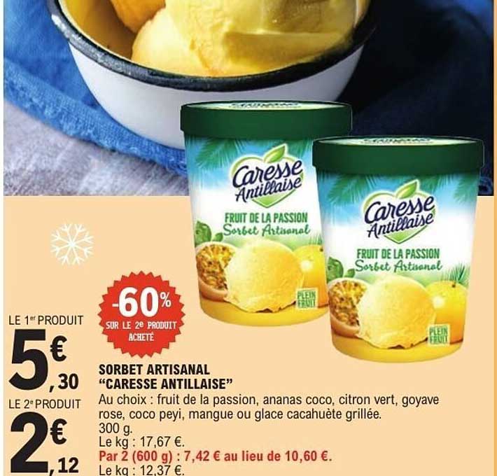 SORBET ARTISANAL “CARESSE ANTILLAISE”