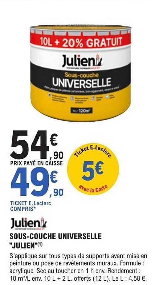Sous-couche universelle "JULIEN"
