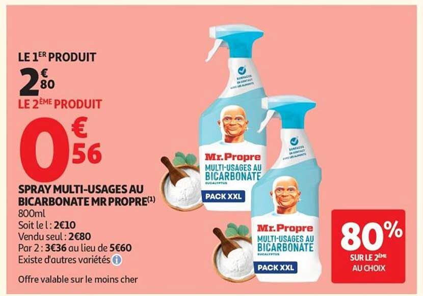 SPRAY MULTI-USAGES AU BICARBONATE MR PROPRE