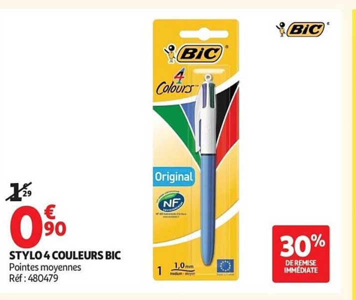 STYLO 4 COULEURS BIC