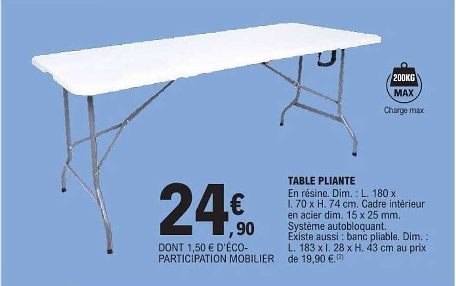 TABLE PLIANTE