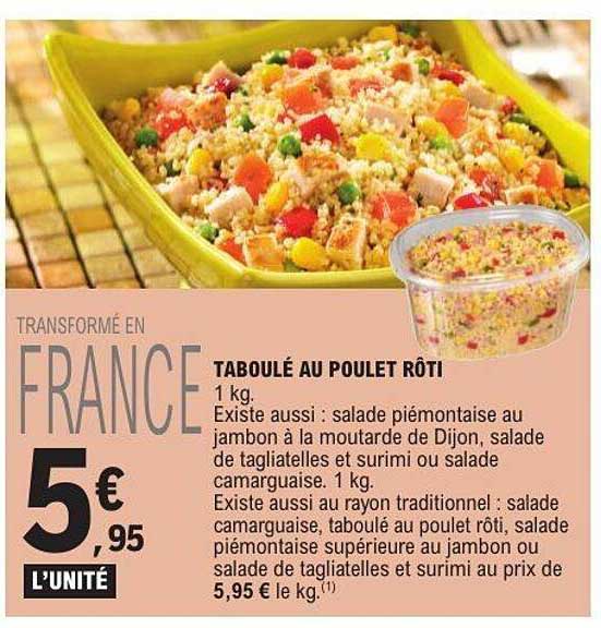 TABOULÉ AU POULET RÔTI