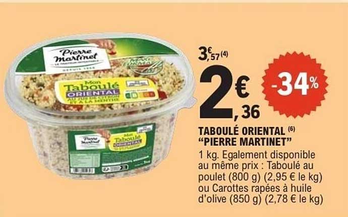 TABOULÉ ORIENTAL “PIERRE MARTINET”