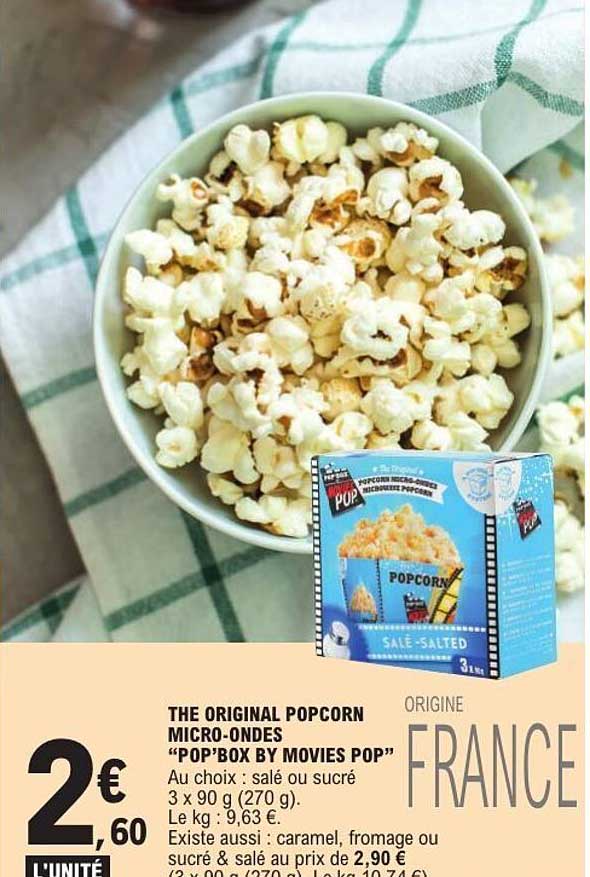 THE ORIGINAL POPCORN MICRO-ONDES “POP’BOX BY MOVIES POP”