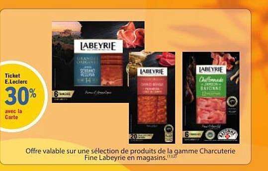 Ticket E.Leclerc 30% avec la Carte