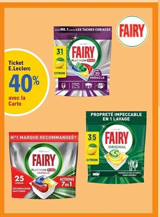 Ticket E.Leclerc 40% avec la Carte