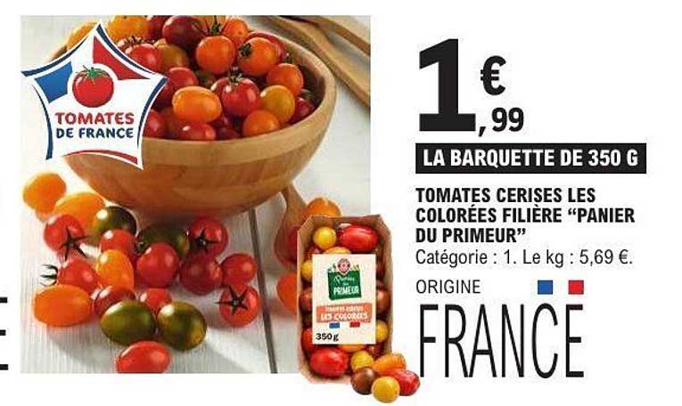TOMATES CERISES LES COLORÉES FILIÈRE “PANIER DU PRIMEUR”