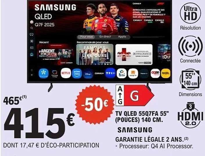 TV QLED 55Q7FA 55" (POUCES) 140 CM. SAMSUNG