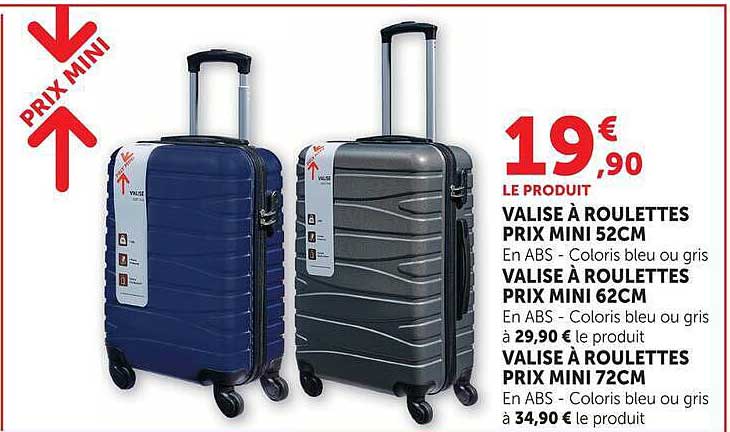 VALISE À ROULETTES PRIX MINI 52CM