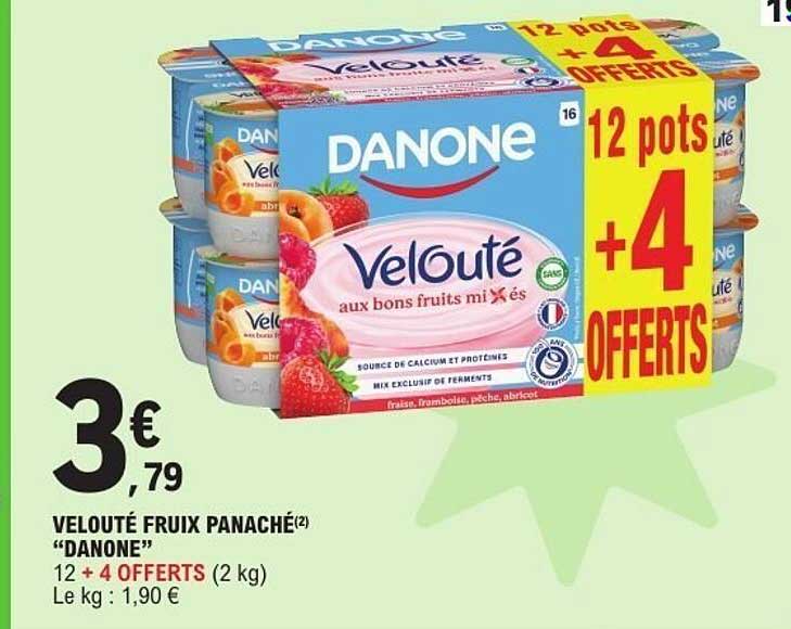 VELOUTÉ FRUIX PANACHÉ «DANONE» 12 + 4 OFFERTS (2 kg)